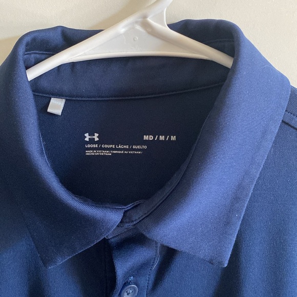 Navy blue under armor collared shirt - Picture 7 of 8